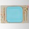 24 Count Light Blue Square Paper Dessert Plates for Baby Shower Birthday Wedding Events 7"